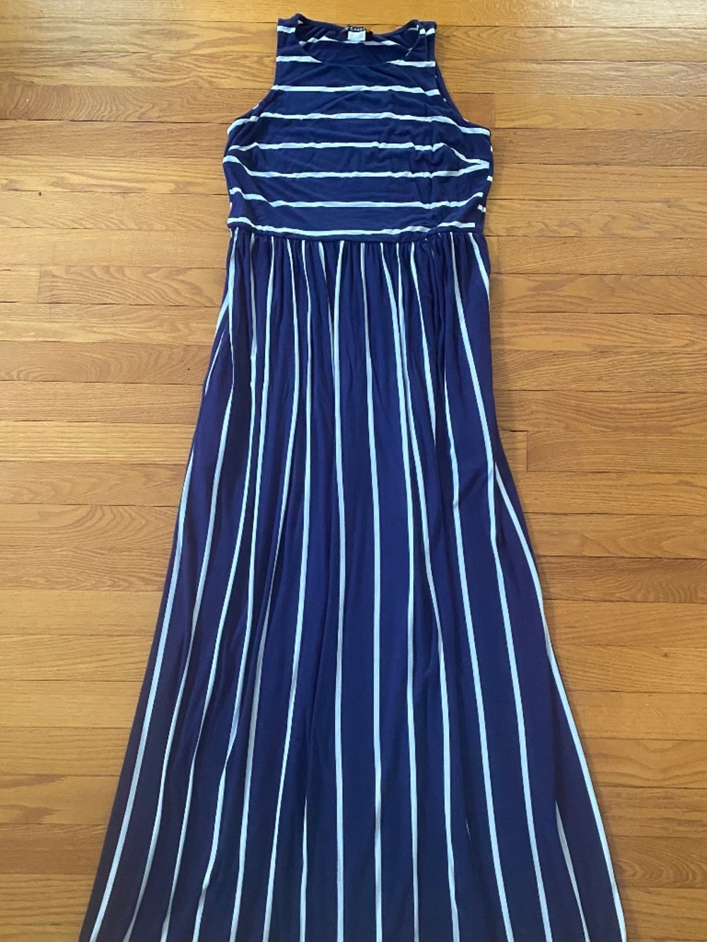 Venus Blue and White Strip Maxi Dress size medium